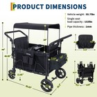 4 Seater Wagon Stroller Foldable Lightweight With Canopy And Safety Harnesses