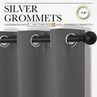 Thermal Insulated Grommet Blackout Curtains For Bedroom  2 Panels  W42 X L63 -in