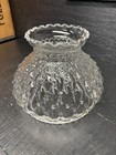 A Beautiful Vintage Style Clear Glass Quilted Gwtw Lamp Shade 7    Fitter