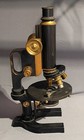 Spencer Lens Monocular Microscope - Three Objectives  Mechanical Stage - Antique