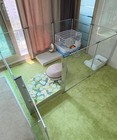 Extremely Safe Acrylic Dog Playpen Indoor Puppy Pen Pets Fence W  Fertility Pad