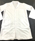 Unisex Dessert Up America Lab Coat Size Xl White Button Front Collar  Pockets