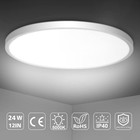 Led Flush Mount Ceiling Light Fixture  5000k Daylight White 24w 240w Equivalent 