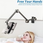 Long Arm Tablet Ipad Kindle Phone Holder For Desk Bedside Adjustable Stand Mount