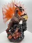 Vintage Fiber Optic Dragon Statue Light Up Resin Fantasy Figure 9 5  Works