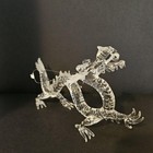 Clear Art Glass Dragon Figurine Sculpture Hanging   Standing Decor Collectible