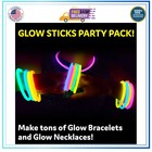 100pk 8 Inch Glow Sticks Party Supplies Neon Light Up Glow Necklaces Bracelets