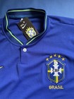 Large  Blue Dri-fit  Soccer T-shirt Comfortable Brazilian World Cup Fan Size G