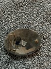 Men s Oval Western Belt Buckle Silver Tone Blue Enamel Engraved Fits 1 5 