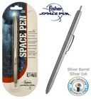 Two  2  Fisher Space Pens  sr80sl   Silver Rocket Pens With Silver Ink 