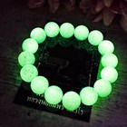 Bracelet Leklai Green Glow Stone Immortal Money Wealth Somporn Thai Amulet 18326