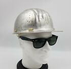 Rare Vintage Schuberth Aluminum Hard Hat Made West Germany Safety Silver Ribbed