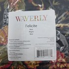 New Waverly Felicite Noir Scallop Valance Black Floral Cotton Window 50x15