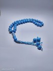 Blue Muslim Prayer Beads Tasbih Handmade Islamic Misbaha 33 Beads Gift