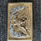 American Eagle Gold Tone silver Tone Eagle Belt Buckle 2    X 3   