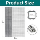 304 Stainless Steel Hardware Cloth Wire Mesh Roll  1 2 Inch 19 Gauge Welded F   