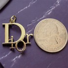 Dior Gold Tone Zipper Pull Button Charm