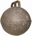 Rare Late 19th C American Primitive Antique Hollow  Round Lead Ball Fishing Buoy