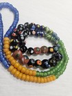 Vintage Venetian Millefiori Glass Beads 28  Strand 134pc Murano Mosaic 6-13mm