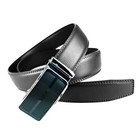 Genuine Leather Mens Ratchet Belt Belts For Men Adjustable Automatic Buckle
