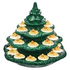4 Tier Christmas Tree Shape Deviled Egg Platters Trays Holds 26 Holes Stackable