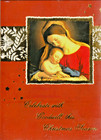 Vintage International Greetings Gold Foil 4 5x6 Christmas Card W  Envelope Maryj
