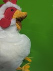Vintage Folktails Chicken Puppet  White Fluffy 