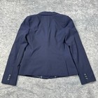 Banana Republic Blazer Jacket Womens Sz 6 Navy Blue 2 Button Career Wool Stretch