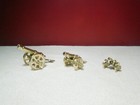 Antique Brass Cannon Set Of 3 Vintage Show Piece Lot Of 3 Decor Gift Handmade Fs