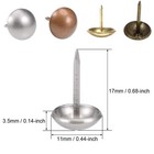 100 Pcs Upholstery Tacks Nailhead Decorative Trim Furniture Nails Silver