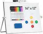Dry Erase White Board  Cazeyoo Magnetic Desktop Whiteboard 16 X 12inch With Stan