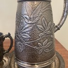 Antique James Tufts  Quadruple Silver Plate 3 Piece 2338 Pitcher Cup Platter Nr