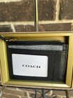 Nwt Coach Mini Leather Skinny Id Case Wallet Musical Owls Black C6593b Boxed