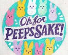 Candy Rabbits Peeps Ornament Needlepoint Canvas American On 18 Mesh Handpainted