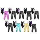 Us Children Girls Dance Set Kids Dancewear Gymnastics Tracksuit Sports Costume