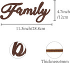 Cutout Sign Family Letter Wooden Wall Art Decor Wood Word Sculpture Signs Rustic