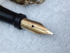 Lot  422a  Vintage Conklin Rolled Gold Ring Top Fountain Pen  Flex Nib  F To B  
