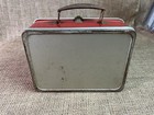 1950   s Metal Red gray Lunch Box By American Thermos Bottle Company - Vintage