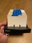 Used Vintage Rolodex Model Nvip-35 Open Card Address File With Alphabet Dividers