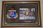 Vintage Old Style Beer White-tailed Deer  2nd In Series Mirror 1992   22 5x15