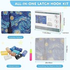 Latch Hook Rug Kit Diy Crochet Carpet For Adults Kids Beginners  Starry Sky Patt