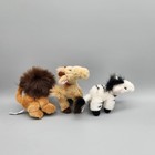 Vintage Dolly Inc Plush Giraffe Zebra Lion Mini 4  5  Stuffed Animal Toy Lot Htf