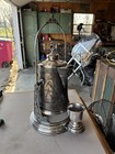 Antique Victorian Era Quadruple Silver Plated Tilting Water Picture With Goblet