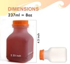 100 Pack - Empty Plastic Juice Bottles With Tamper Evident Caps 8 Oz 
