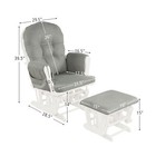 Baby Nursery Relax Rocker Rocking Chair Glider   Ottoman Set W  Cushion Light
