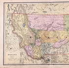 1887 Montana  Map Original Antique 18x12 - Frontier Forts Railroads Missoula