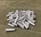 1 Each  Wooden Cap Gun Belt Bullet  Silver Painted  Vintage 50 s 60 s    Sb 001
