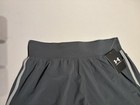 New Under Armour Shorts Women   s Medium Gray Run Fitted Lined Yoga Gym Sports