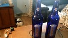 Pair Of 22 Oz Bud Light Platinum Bottles With String Lights Inside