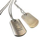 Vintage Tiffany   Co  Sterling Silver 1837 Dog Tag Pendant On Bead Ball Chain